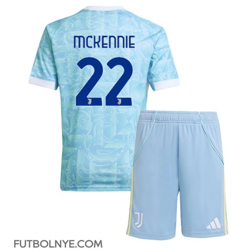 Camiseta Juventus Weston McKennie #22 Visitante Equipación para niños 2025-26 manga corta (+ pantalones cortos)